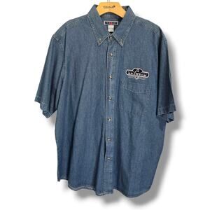 Branson MO Jerzees Denim Jean Shirt XL | Men’s 100% Cotton Button Down